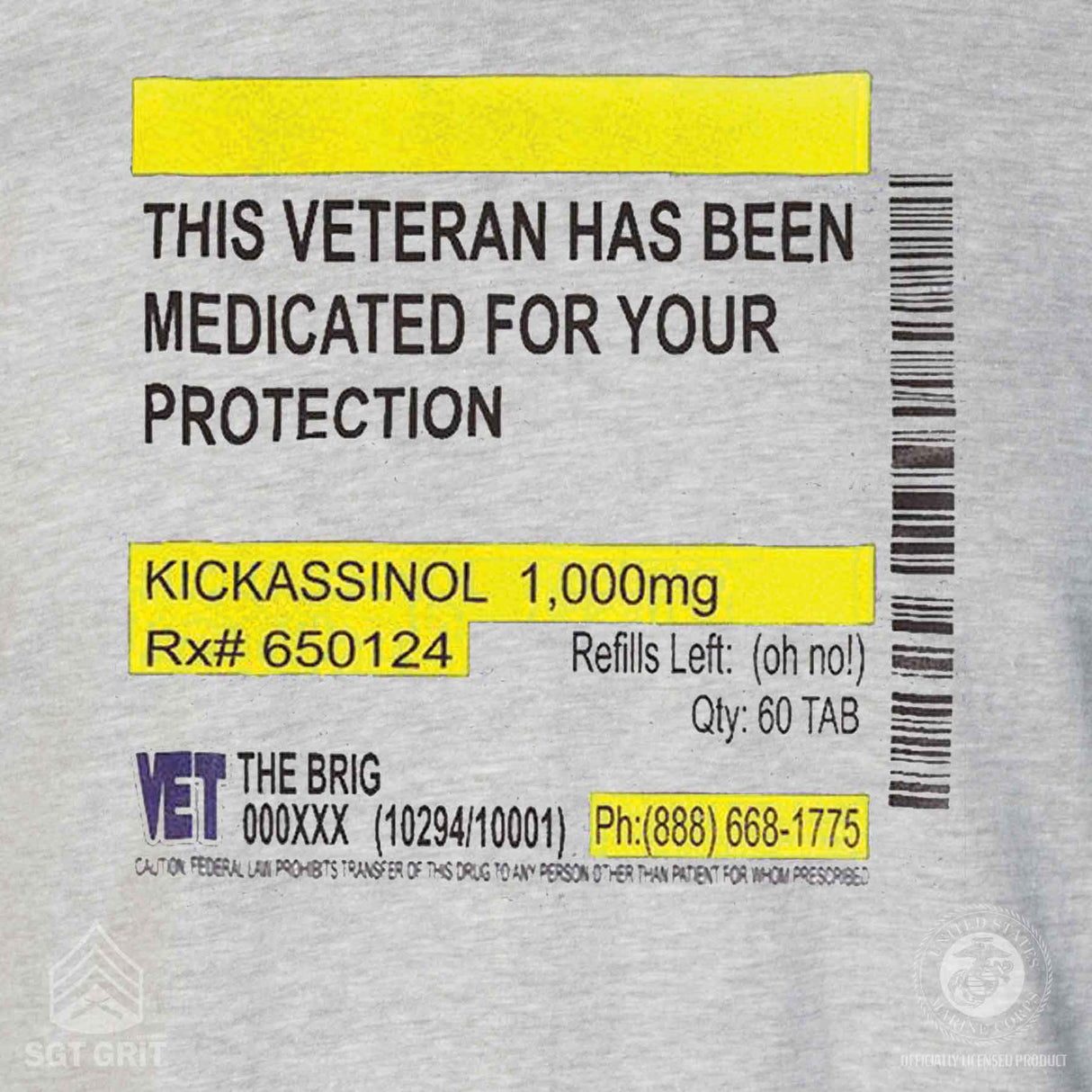 Medicated For Your Protection T-shirt - SGT GRIT