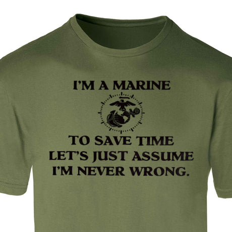 USMC 'I'm Never Wrong' Graphic T-Shirt - SGT GRIT