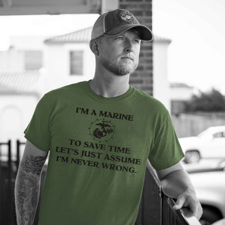 USMC 'I'm Never Wrong' Graphic T-Shirt - SGT GRIT