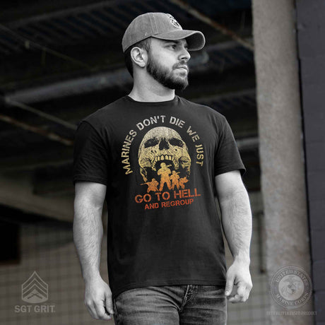 Marines Don't Die Full Front T-Shirt - SGT GRIT