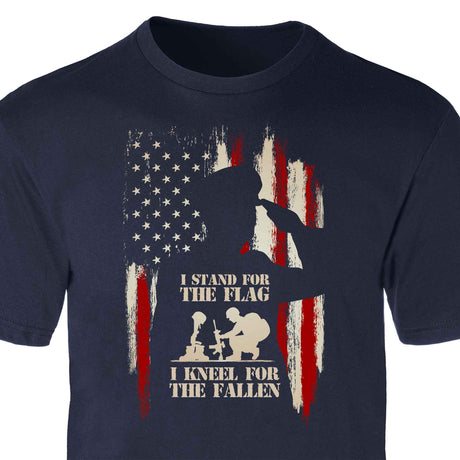 Stand for the Flag, Kneel for the Fallen T-Shirt - SGT GRIT