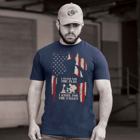 Stand for the Flag, Kneel for the Fallen T-Shirt - SGT GRIT