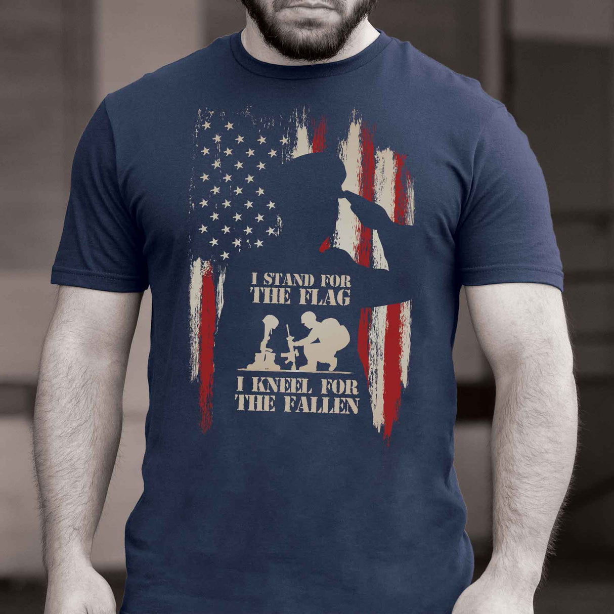 Stand for the Flag, Kneel for the Fallen T-Shirt - SGT GRIT