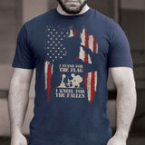 Stand for the Flag, Kneel for the Fallen T-Shirt - SGT GRIT