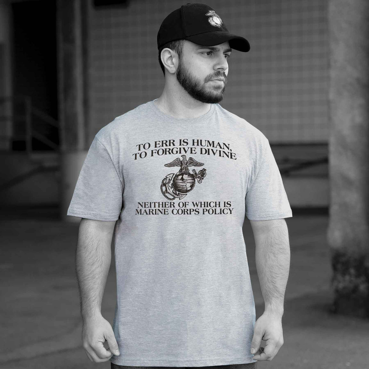 Funny 'To Err is Human' Marine Corps T-shirt - SGT GRIT