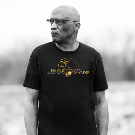 USMC 'Never Underestimate an Old Marine' T-shirt - SGT GRIT