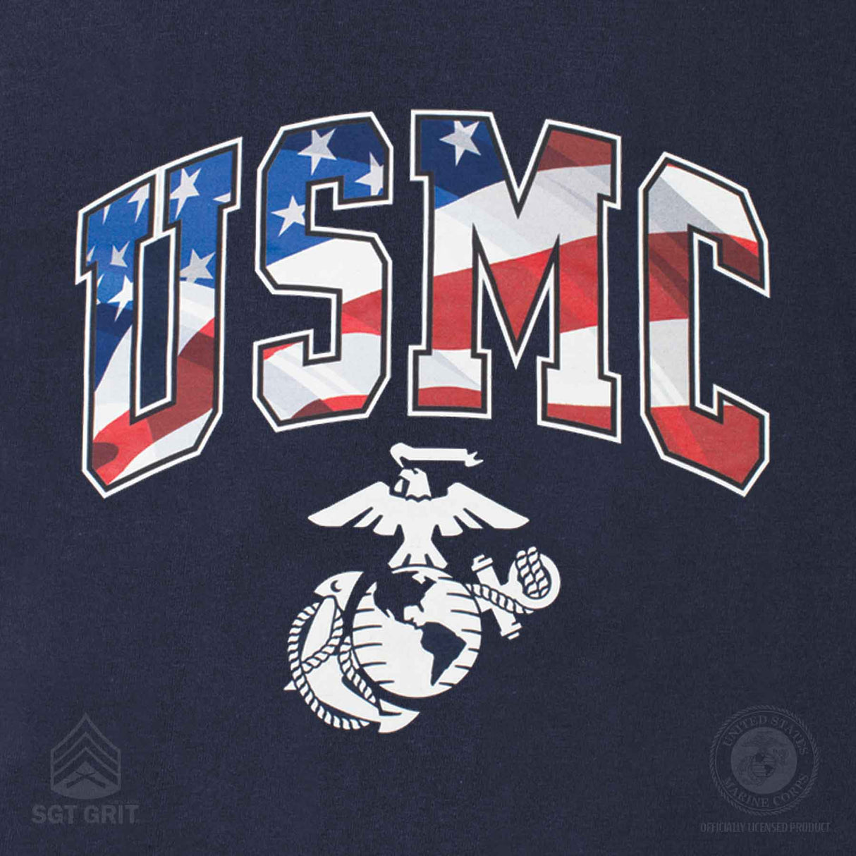 USMC Marines Flag Letter T-Shirt - SGT GRIT