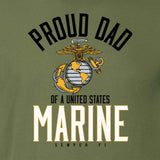 Personalized Proud "Family" Of A United States Marine T-Shirt - SGT GRIT