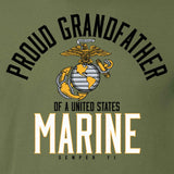 Personalized Proud "Family" Of A United States Marine T-Shirt - SGT GRIT