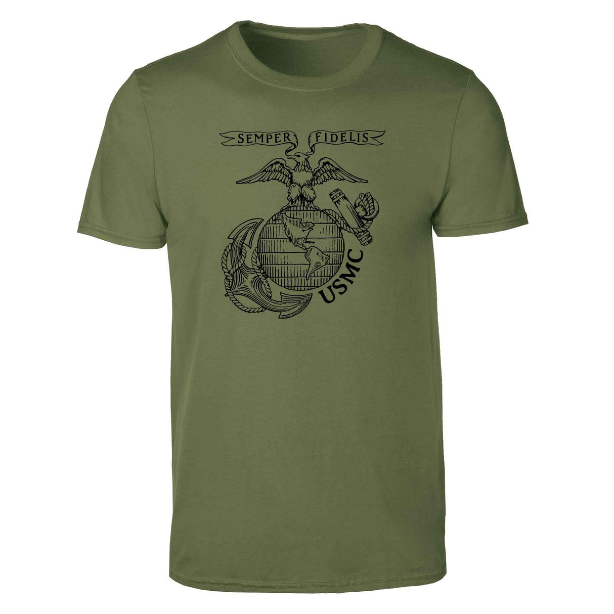 Large Eagle, Globe, and Anchor T-shirt - SGT GRIT