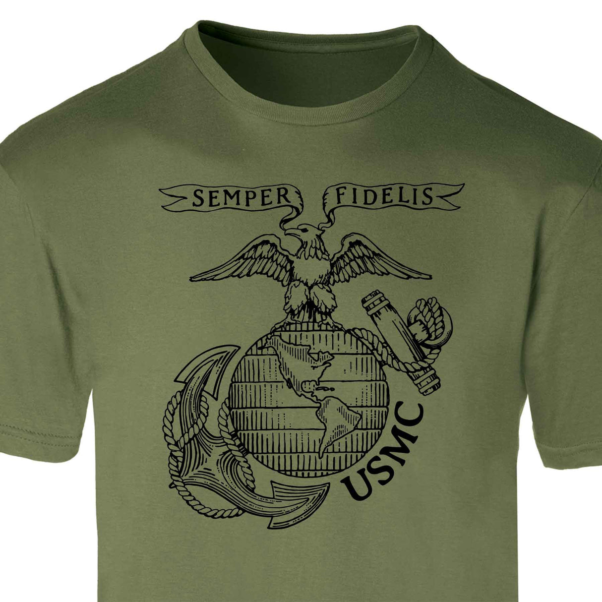 Large Eagle, Globe, and Anchor T-shirt - SGT GRIT