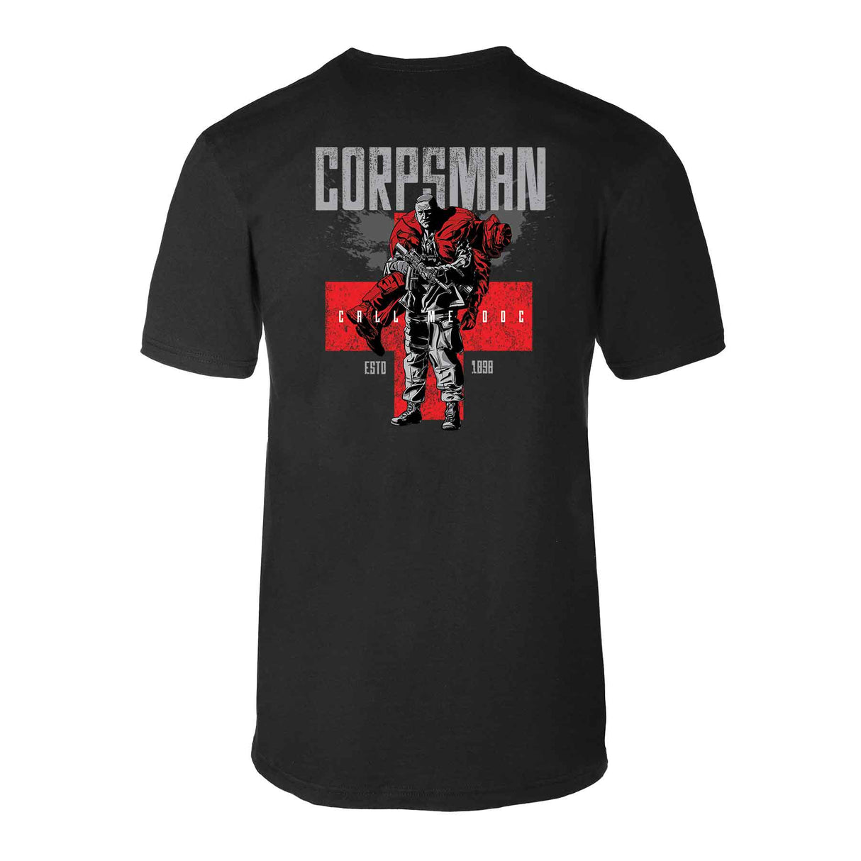 Corpsman Back With Left Chest T-shirt - SGT GRIT