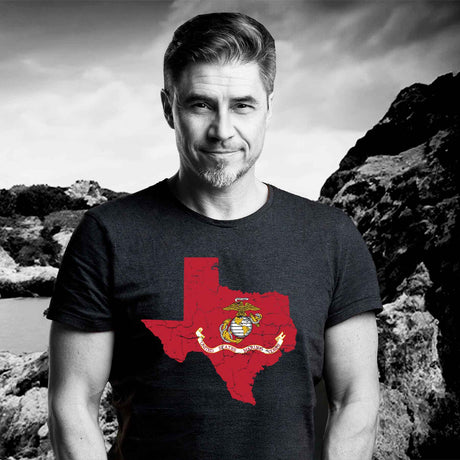 Customizable USMC T-Shirt with Choose-your-State Option - SGT GRIT