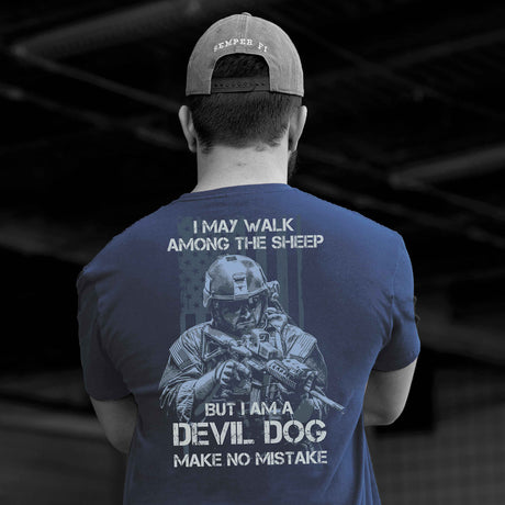 Devil Dog Make No Mistake Back With Left Chest T-shirt - SGT GRIT