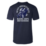 USMC Marine Corps Brotherhood T-shirt 100% Cotton - SGT GRIT