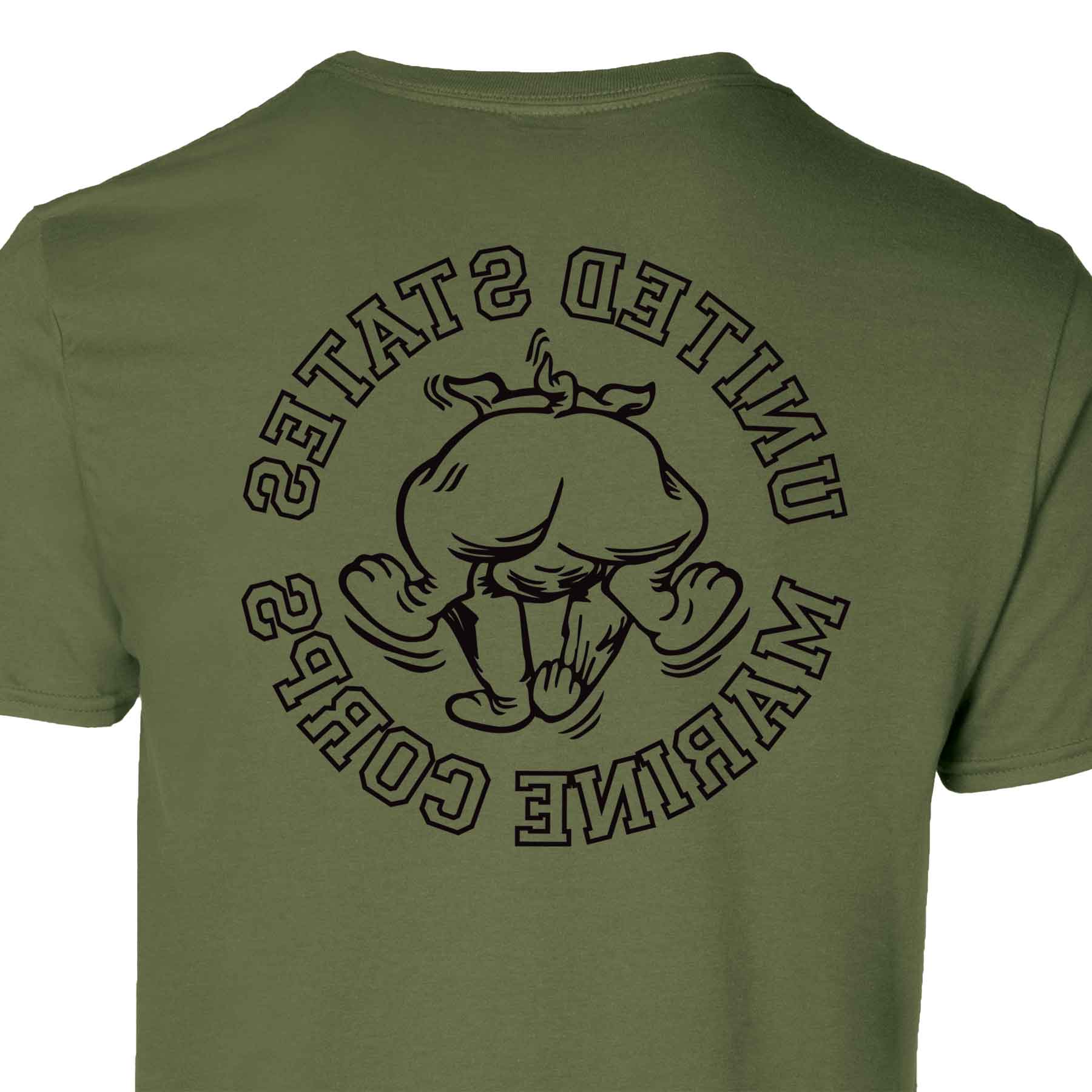 Marine Corps Bulldog Mascot Graphic T shirt