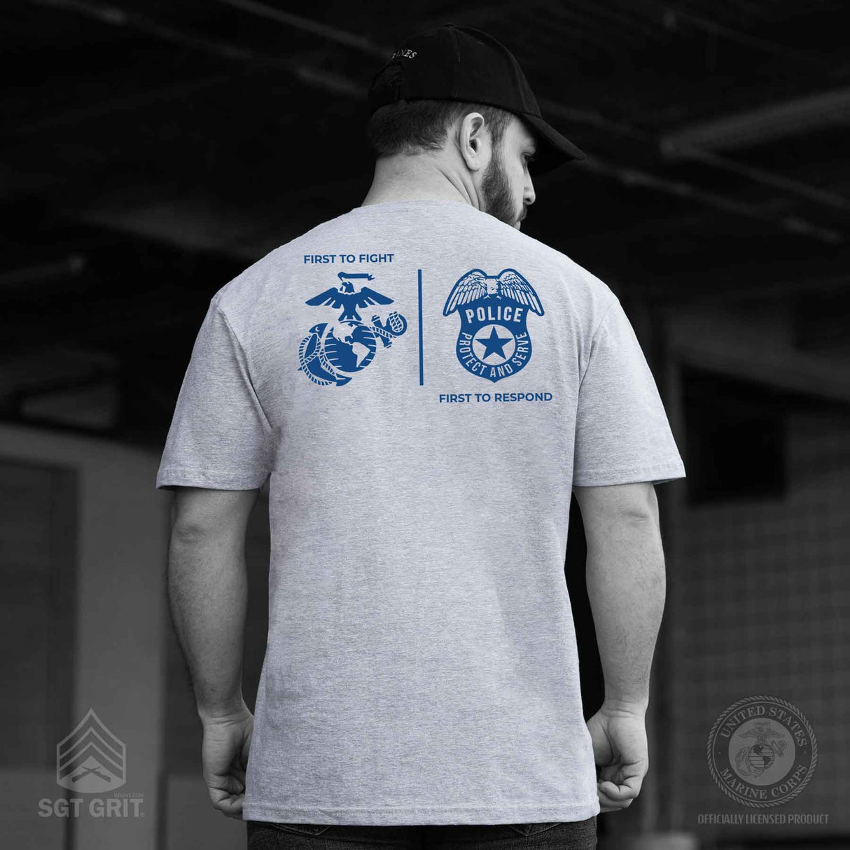 USMC First Responders Police T-shirt - SGT GRIT