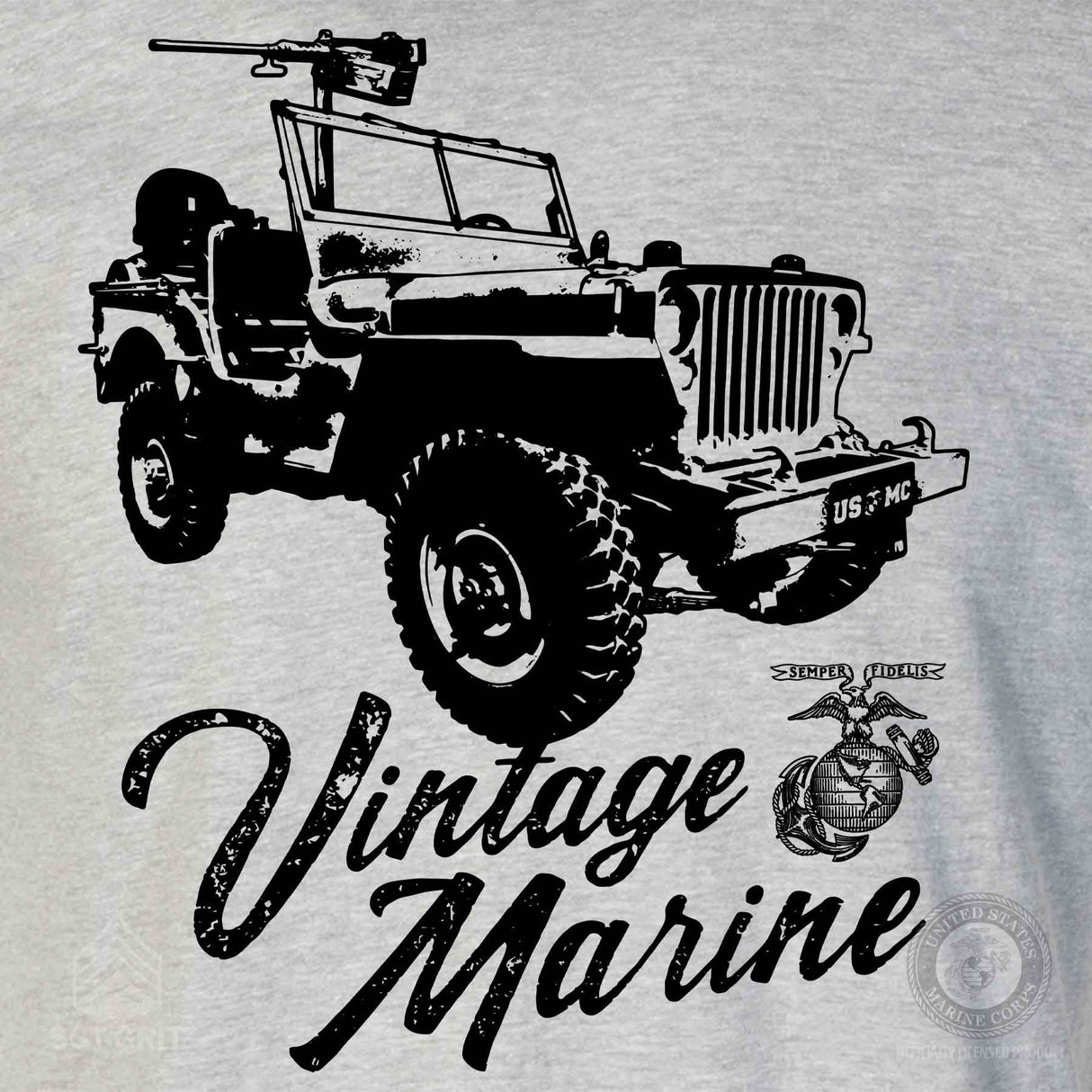 Vintage Marine Jeep T-shirt - SGT GRIT