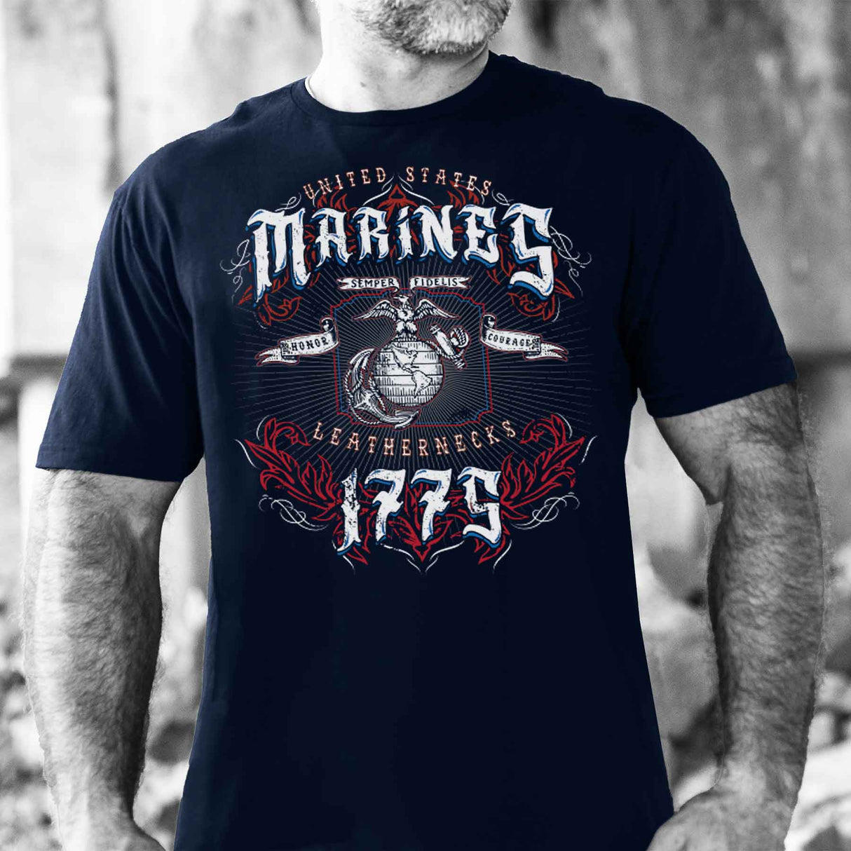 USMC Red, White, and Blue Leathernecks T-shirt - SGT GRIT