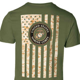 USMC Camo Flag T-shirt - SGT GRIT