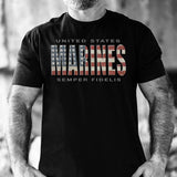 United States Marines USA Flag T-shirt - SGT GRIT