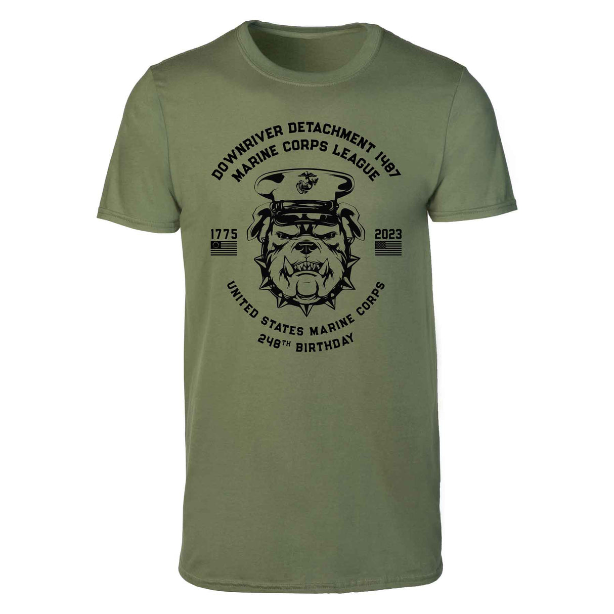 USMC 248th Birthday Bulldog Customizable Reunion T-shirt - SGT GRIT