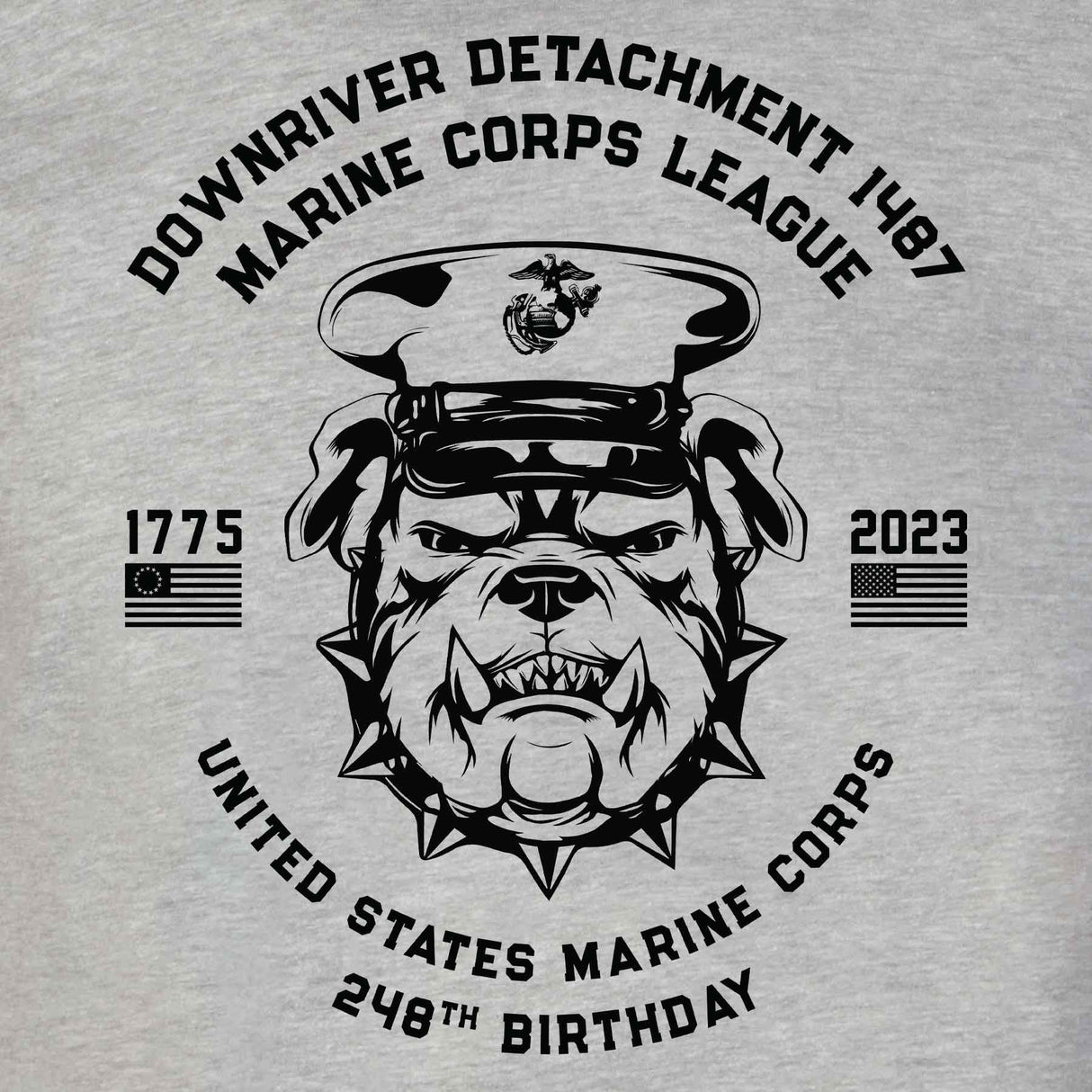 USMC 248th Birthday Bulldog Customizable Reunion T-shirt - SGT GRIT