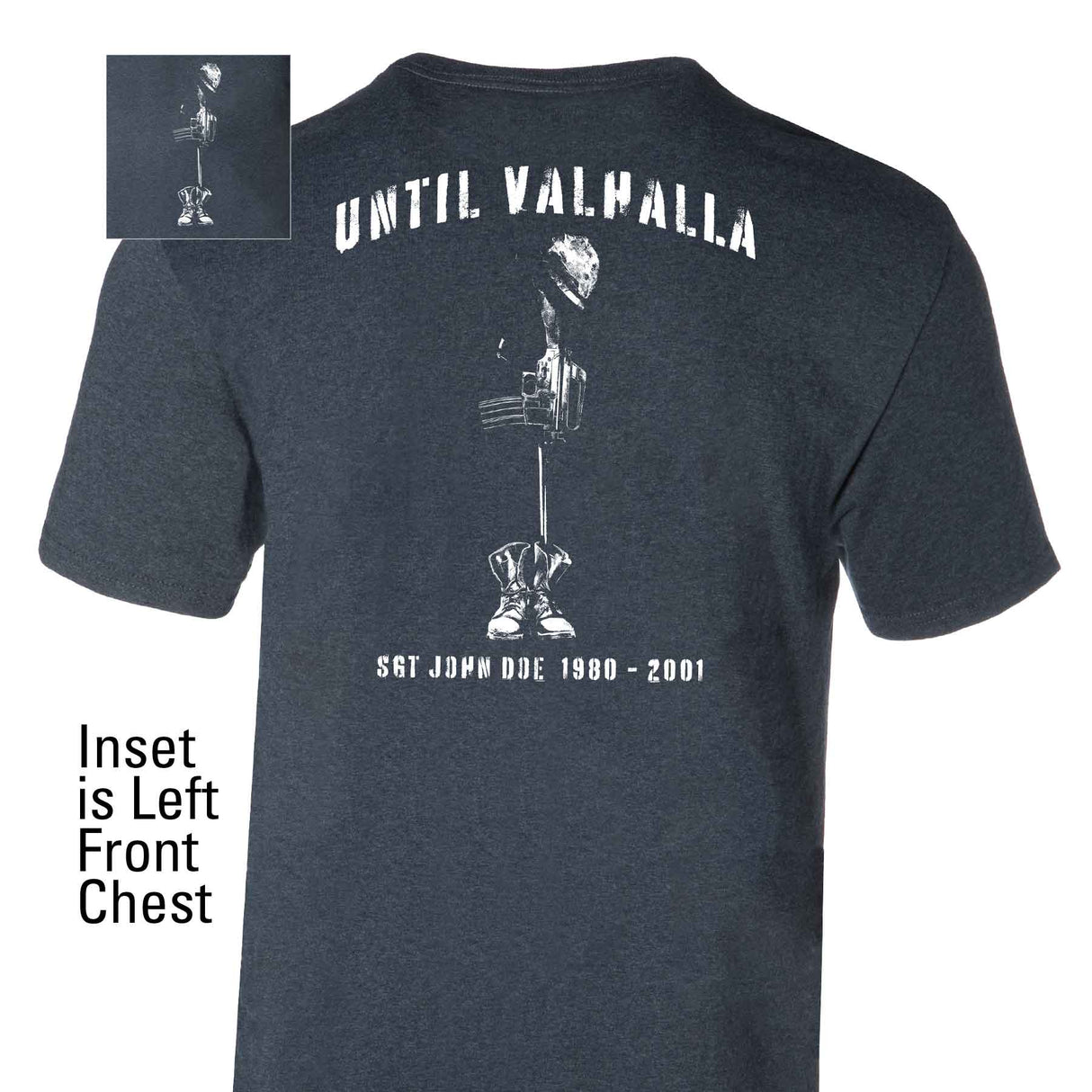 Until Valhalla Heathered T-shirt - SGT GRIT