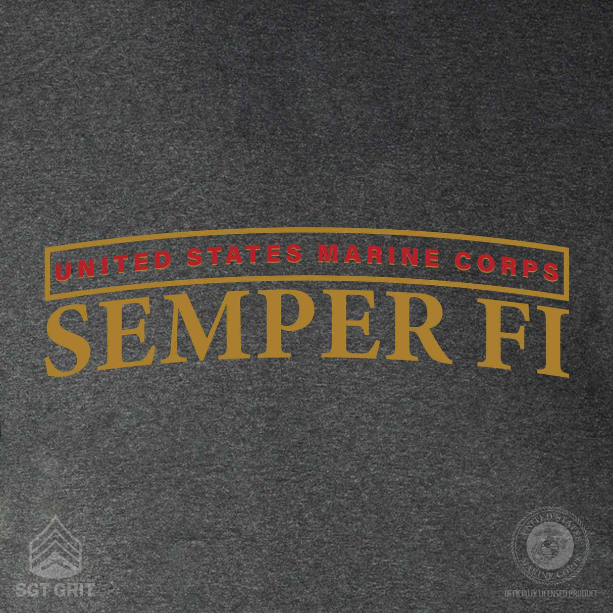 Semper Fi Arch Heather T-shirt - SGT GRIT