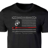 USMC Earned Never Given T-shirt - SGT GRIT