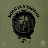 USMC Born In A Tavern Shamrock T-shirt - SGT GRIT