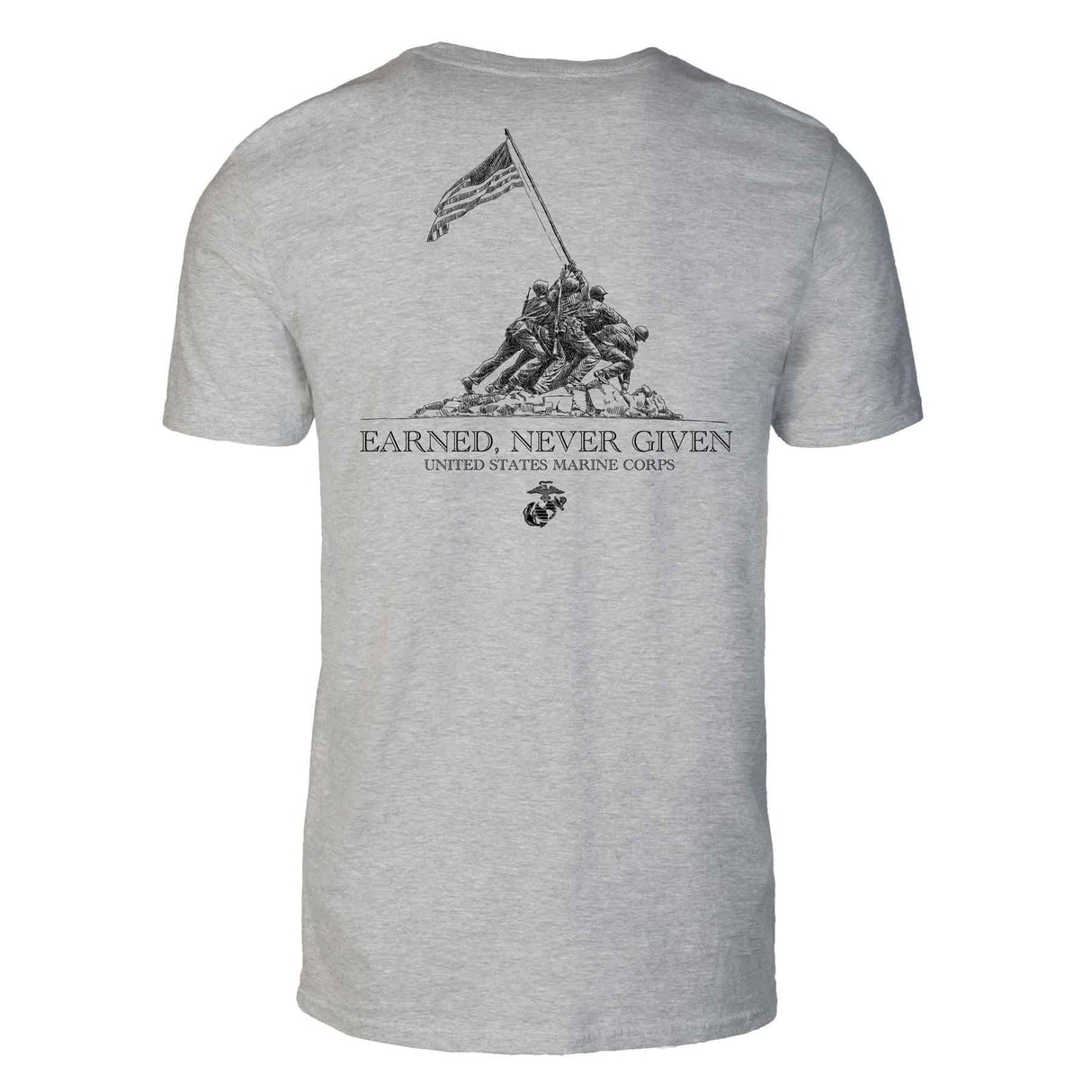 Earned Never Given Back With Left Chest T-shirt - SGT GRIT