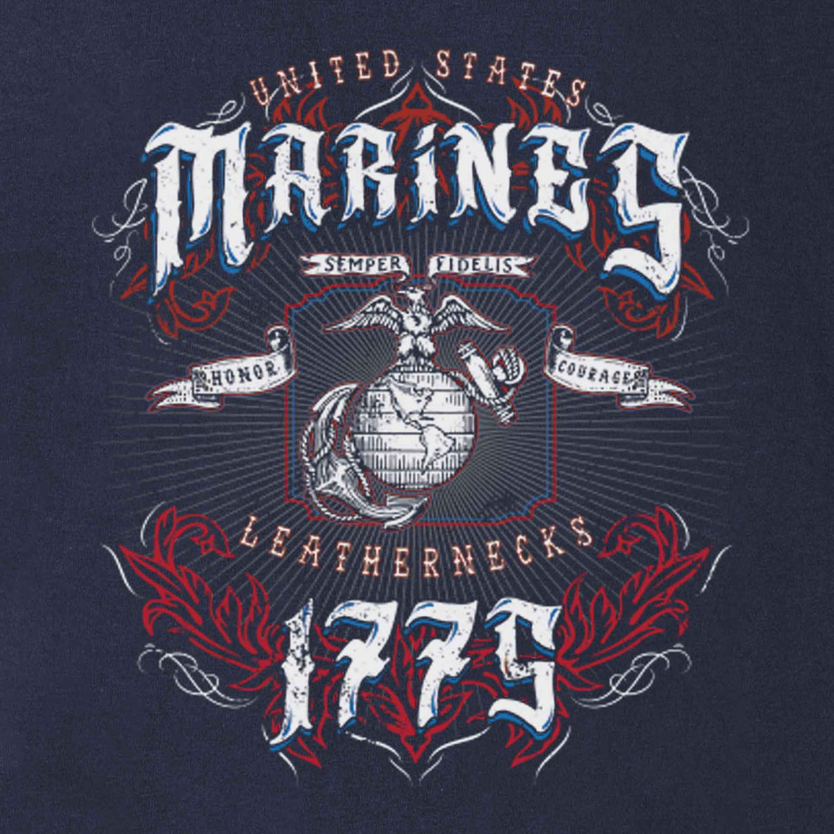 USMC Red, White, and Blue Leathernecks T-shirt - SGT GRIT