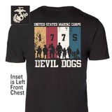 1775 Devil Dogs Back With Left Chest T-shirt - SGT GRIT