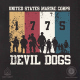 1775 Devil Dogs Back With Left Chest T-shirt - SGT GRIT