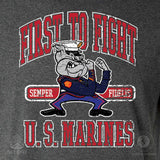 USMC First To Fight Bulldog T-shirt - SGT GRIT