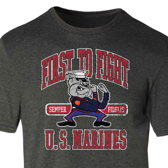 USMC First To Fight Bulldog T-shirt - SGT GRIT