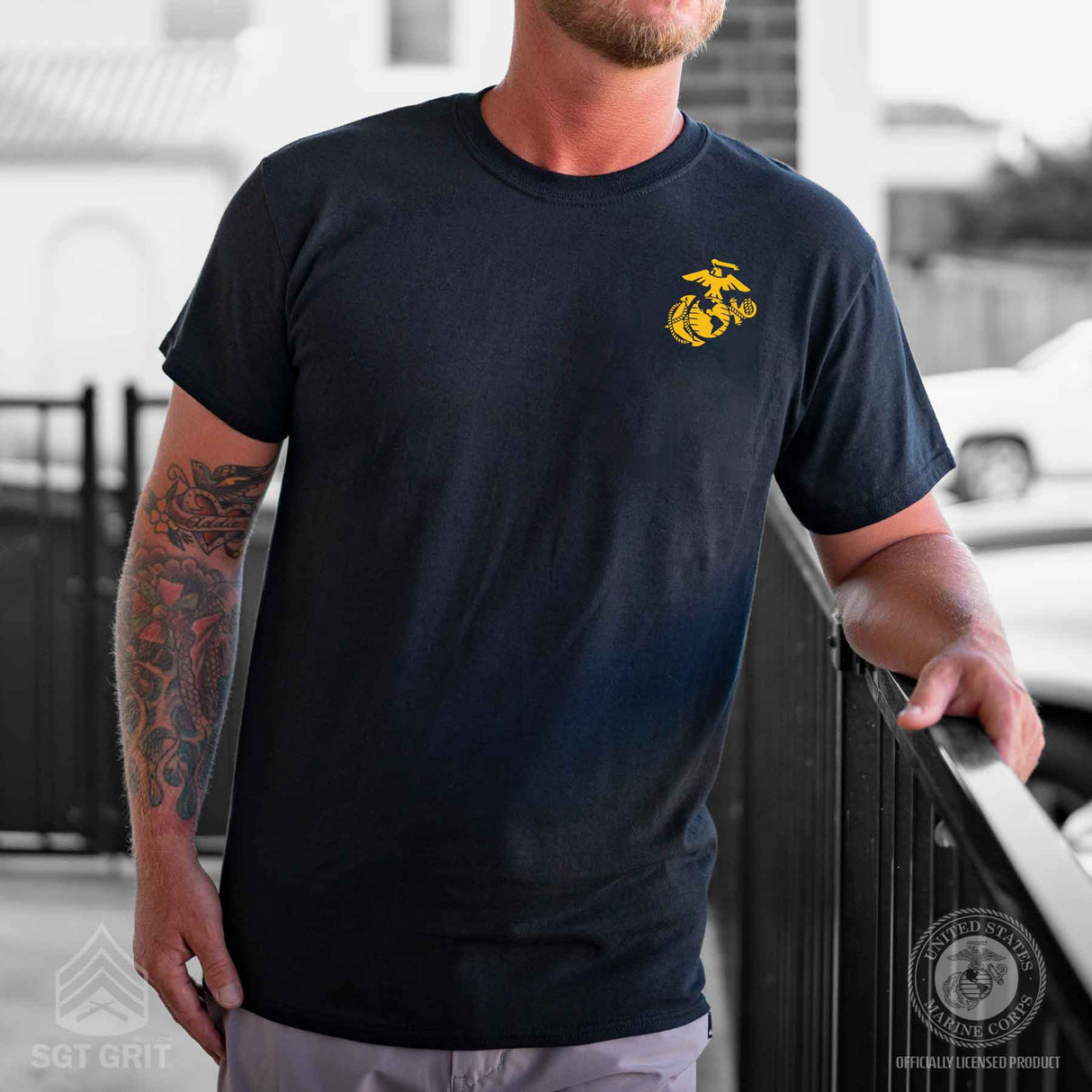 Marines Yellow Footprints T-shirt - SGT GRIT