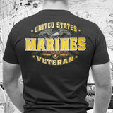 Marine Veteran Perched Eagle T-shirt - SGT GRIT