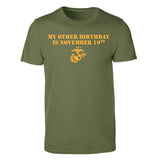 My Other Birthday Is November 10th T-shirt - SGT GRIT