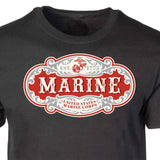 USMC Marine Scroll T-shirt, Black - SGT GRIT