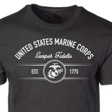 USMC Est. 1775 EGA T-shirt, Black - SGT GRIT