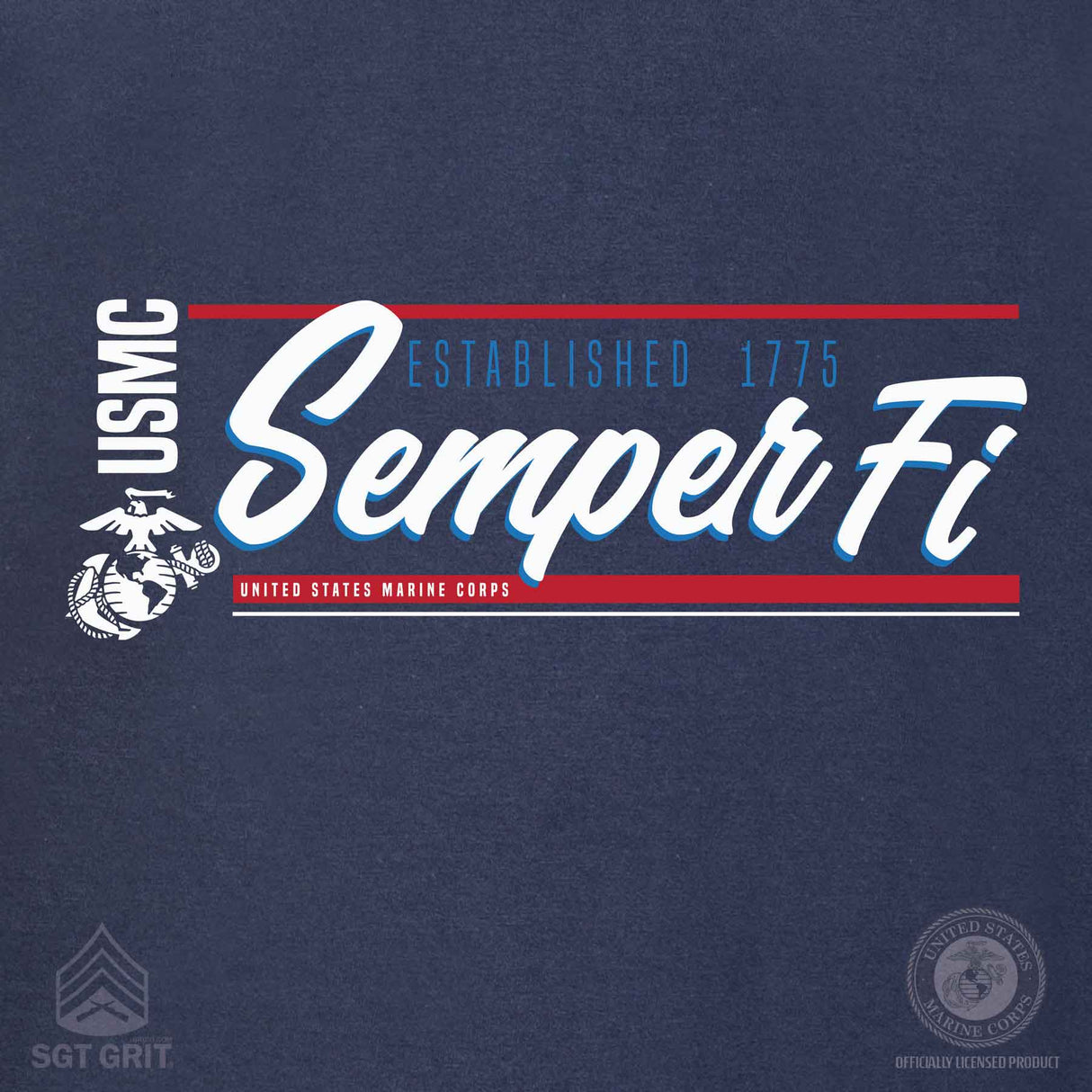 USMC Semper Fi Script T-shirt - SGT GRIT