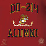 USMC DD-214 Alumni T-shirt, Garnet - SGT GRIT