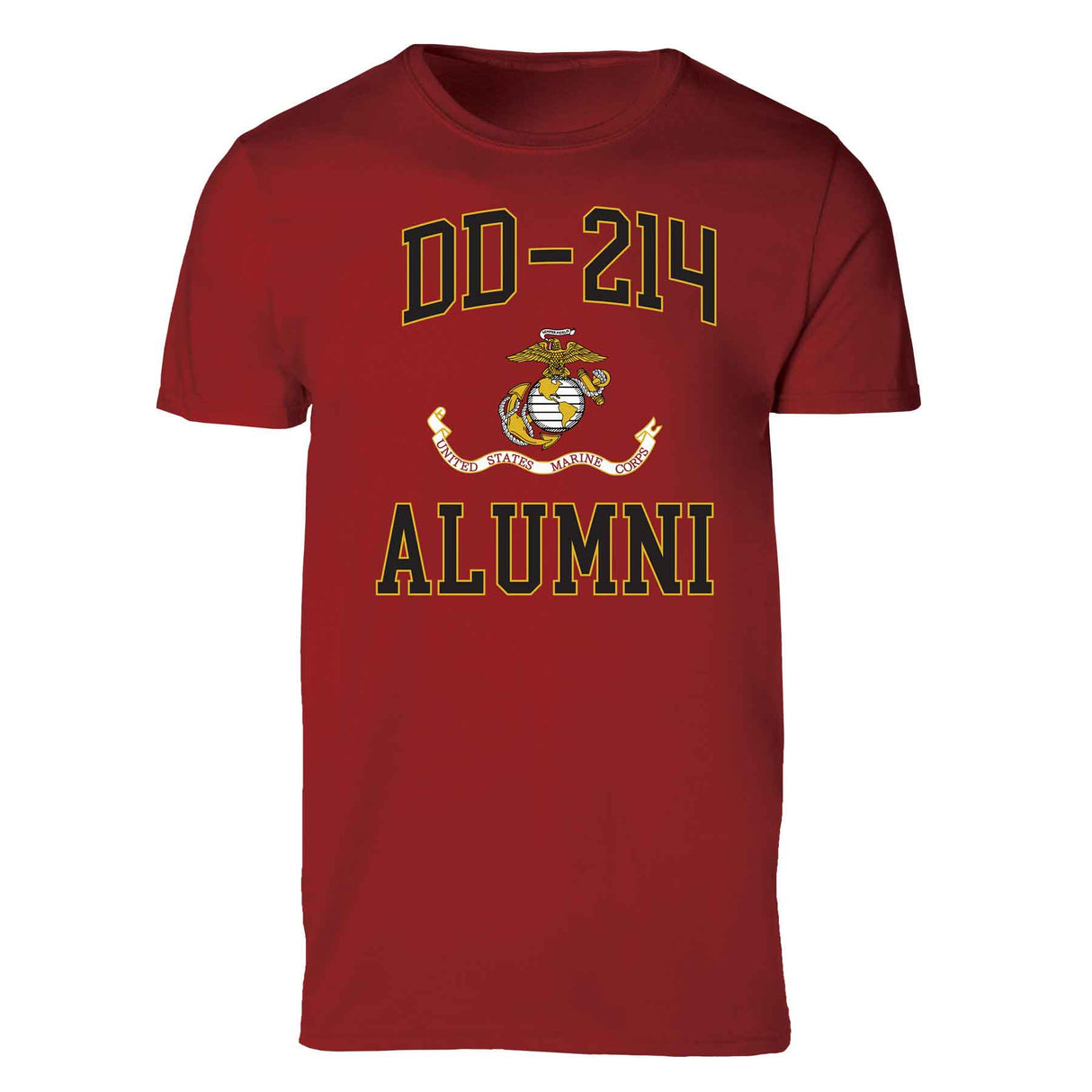 USMC DD-214 Alumni T-shirt, Garnet - SGT GRIT