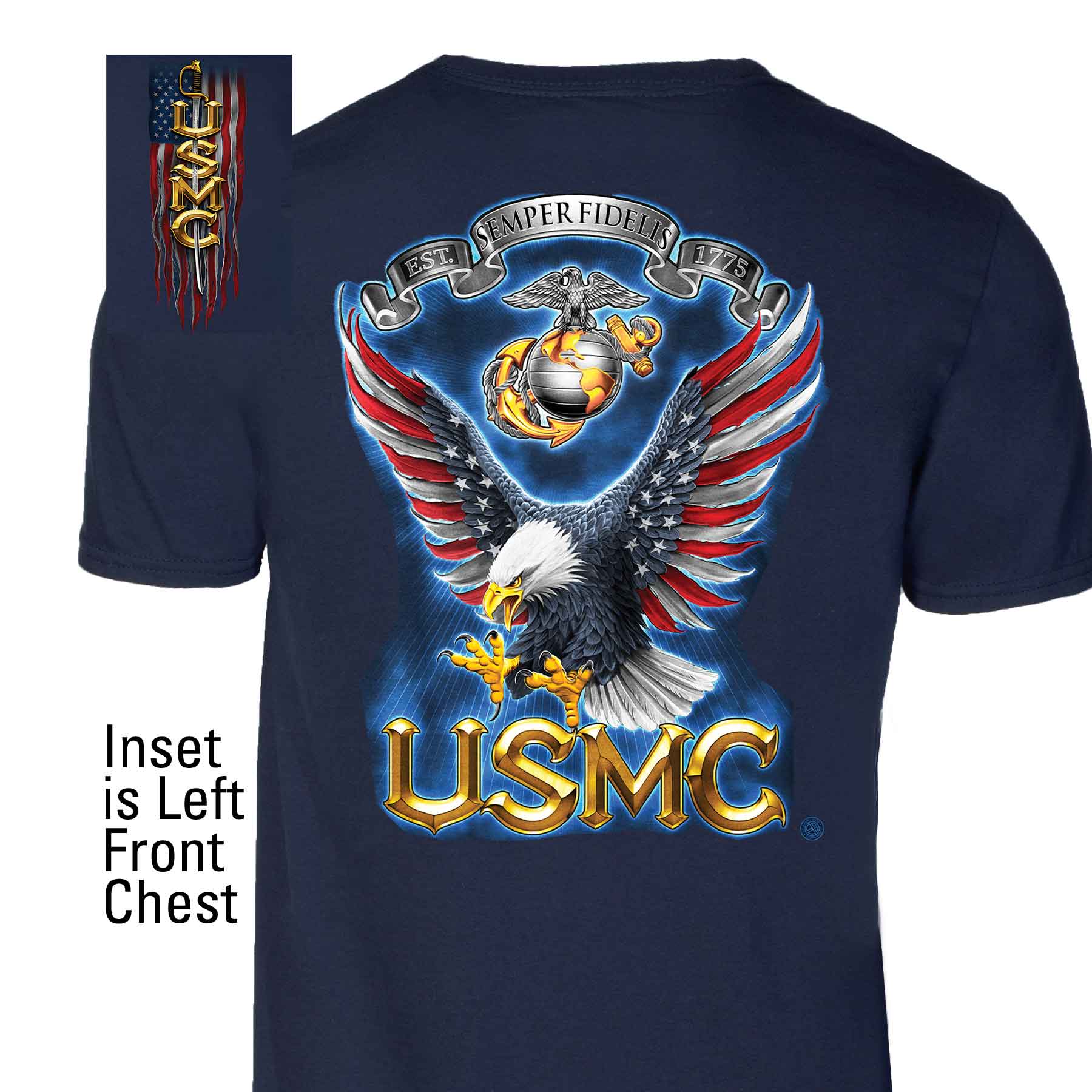 USMC USA Eagle T shirt SGT GRIT