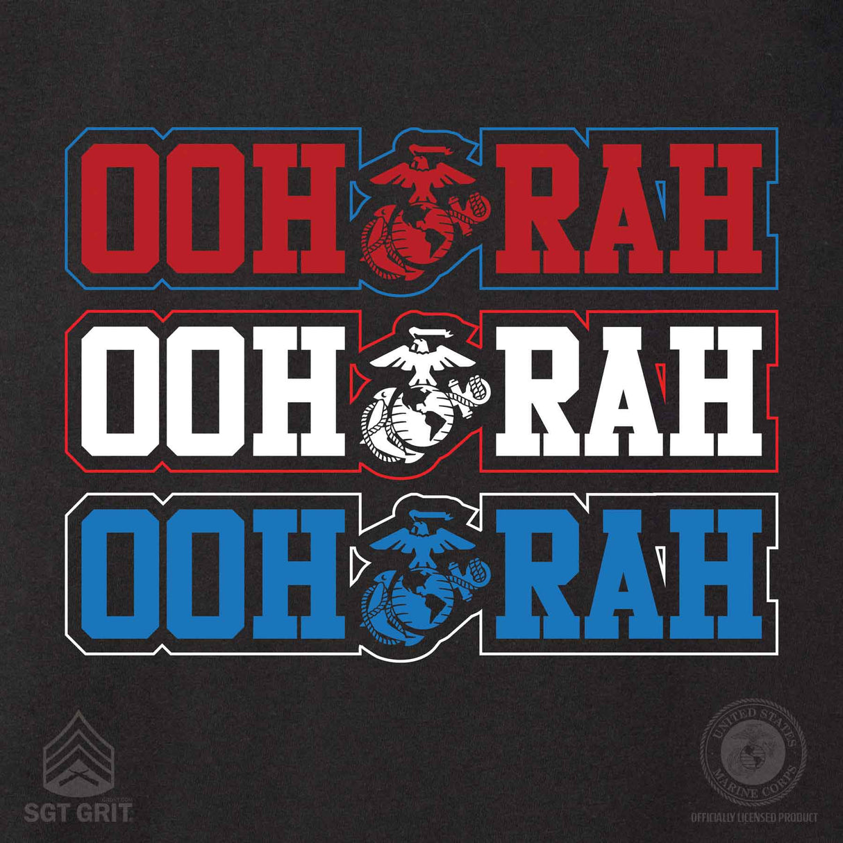 Red, White, & Blue Oohrah T-shirt - SGT GRIT