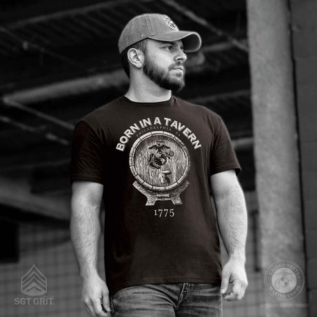 Born In A Tavern Full Front T-Shirt - SGT GRIT