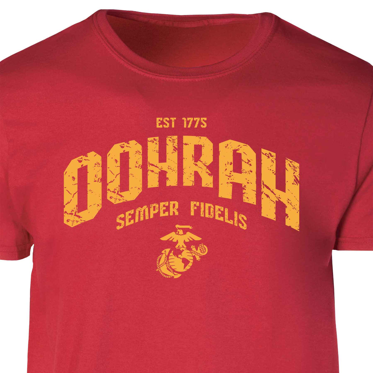 USMC Oohrah T-shirt, Red - SGT GRIT