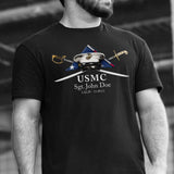 USMC Personalized Folded Flag Memorial T-shirt - SGT GRIT